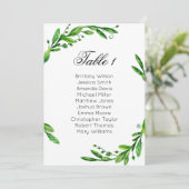 緑結婚の座席表。夏のテーブルプラン 招待状 (スタンド正面)