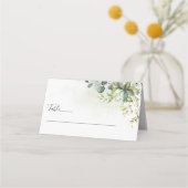 緑結婚の折り畳み座席表 プレイスカード (正面)