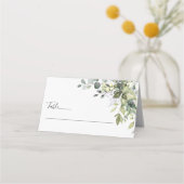 緑結婚の折り畳み座席表 プレイスカード (正面)