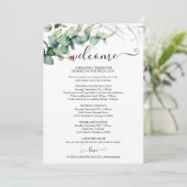 緑結婚の旅程 – 's結婚 Welcome 招待状 (スタンド正面)