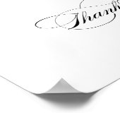 緑結婚の歓迎の書エレガント道 ポスター (角)