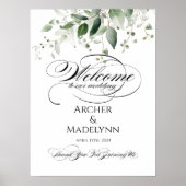 緑結婚の歓迎の書エレガント道 ポスター (正面)