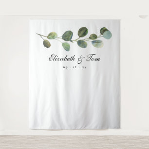 緑結婚の背景、フォトブースプロップ タペストリー
