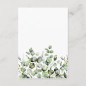 緑結婚の詳細 エンクロージャーカード (裏面)