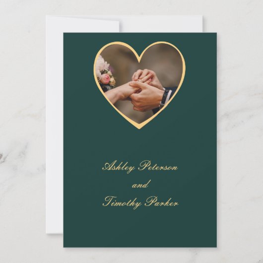 緑結婚式招待状 シーズンカード (正面)