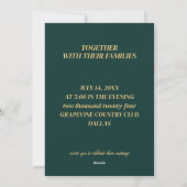 緑結婚式招待状 シーズンカード (裏面)