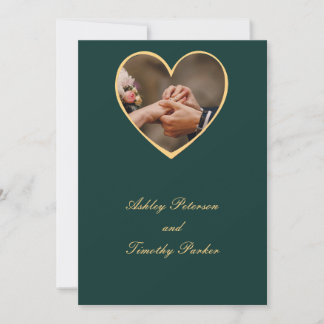 緑結婚式招待状 シーズンカード