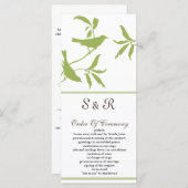 緑結婚式 プログラム (正面/裏面)