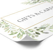 緑結婚色の葉印象 ポスター (角)