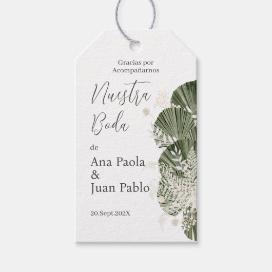 緑結婚色 ギフトタグ (正面)