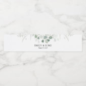 緑結婚草パーソナライズされた ペットボトルラベル (シングルラベル)