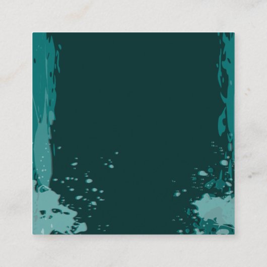 緑絵を描の(ばちゃばちゃ)跳ねる – 結婚の言葉の知恵 – エンクロージャーカード (裏面)