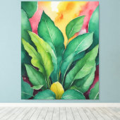 緑絵を描色の離れ キャンバスプリント (インサイチュ (ウッドフロア))