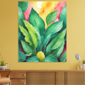 緑絵を描色の離れ キャンバスプリント (インサイチュ (リビング))