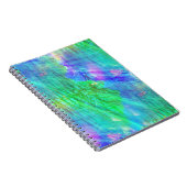 緑継ぎ目が無い芸術の背景の水彩画の青 ノートブック (右側)