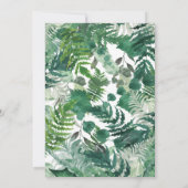 緑緑緑色水モダン色ブライダルシャワー (裏面)