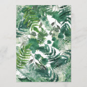 緑緑緑色水モダン色ブライダルシャワー (裏面)