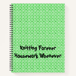 緑編みテクスチャスパイラルノートブック ノートブック