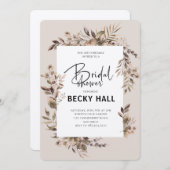 緑縁どのブライダルシャワー招待 招待状 (正面/裏面)
