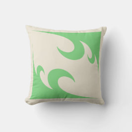 緑縁ど四角枕 – ニュートラルミニマリストAc クッション