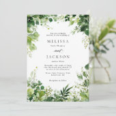 緑縁ど結婚枝 招待状 (スタンド正面)