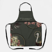 緑自然の芸術的フローラ+名物キッチン エプロン (正面)
