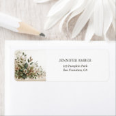 緑自然植物水カラーモダンフローラ ラベル (インサイチュ)