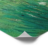 緑自然白花畑絵を描のポスター ポスター (角)