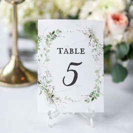 緑自然色テーブル番号カード