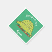 緑色おもしろいのディメトロマン スタンダードカクテルナプキン (角)