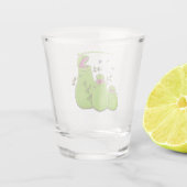 緑色おもしろいの肉食性水手植物 ショットグラス (裏面)