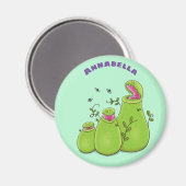 緑色おもしろいの肉食性水手植物 マグネット (正面/裏面)