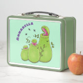 緑色おもしろいの肉食性水手植物 メタルランチボックス (インサイチュ)