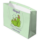 緑色おもしろいの肉食性水手植物 ラージペーパーバッグ (裏面アングル)