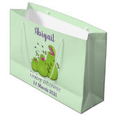 緑色おもしろいの肉食性水手植物 ラージペーパーバッグ (正面アングル)