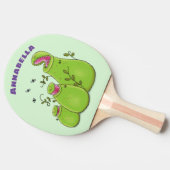 緑色おもしろいの肉食性水手植物 卓球ラケット (横)