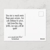 緑色お洒落の目を持つ黒猫ヒョウ ポストカード (裏面)