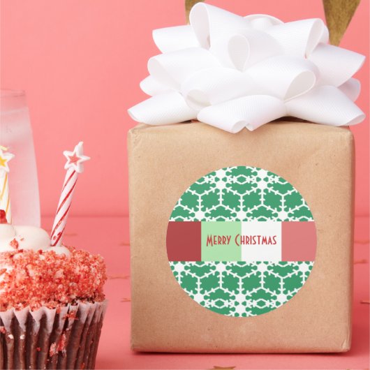 緑色で表示されるスノーフレークのステッカーが色を選択 ラウンドシール (パーティー)