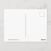 緑色とオレンジ色の葉書のあるガチョウ ポストカード (裏面)