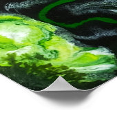 緑色と白色の液体 ポスター (角)