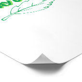 緑色に保文字デザインつ ポスター (角)