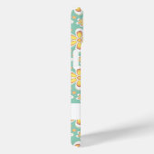 緑色に可愛いオレンジ色の花をモノグラム Case-Mate iPhoneケース (裏面 / 右)