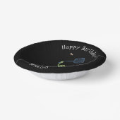 緑色のおもしろいカエルの飛び鳥 ペーパーボウル (傾斜あり)