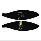 緑色のおもしろいカエルの飛び鳥 ミニバスケットボール (パネル)