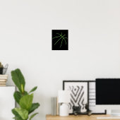 緑色のかわいい野球スポーツデザイン ポスター (ホームオフィス)