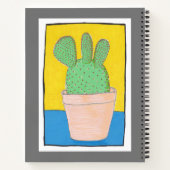 緑色のとげだらけの梨のポットに、あなたの名前 ノートブック (裏面)