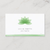 緑色のはすの花 名刺 (正面)