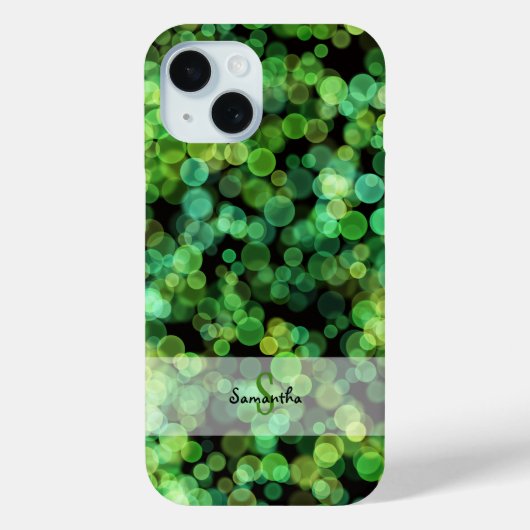 緑色のぼかしライト Case-Mate iPhoneケース (裏面)