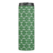 緑色のアイルランドのケルト結び目模様模様の白 タンブラー (裏面)