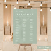 緑色のアルファベット淡い色のの座席を探す アクリルサイン